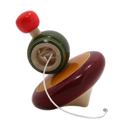 TRADITIONAL WOODEN WING SPINNING TOP - ECOBASKETINDIA