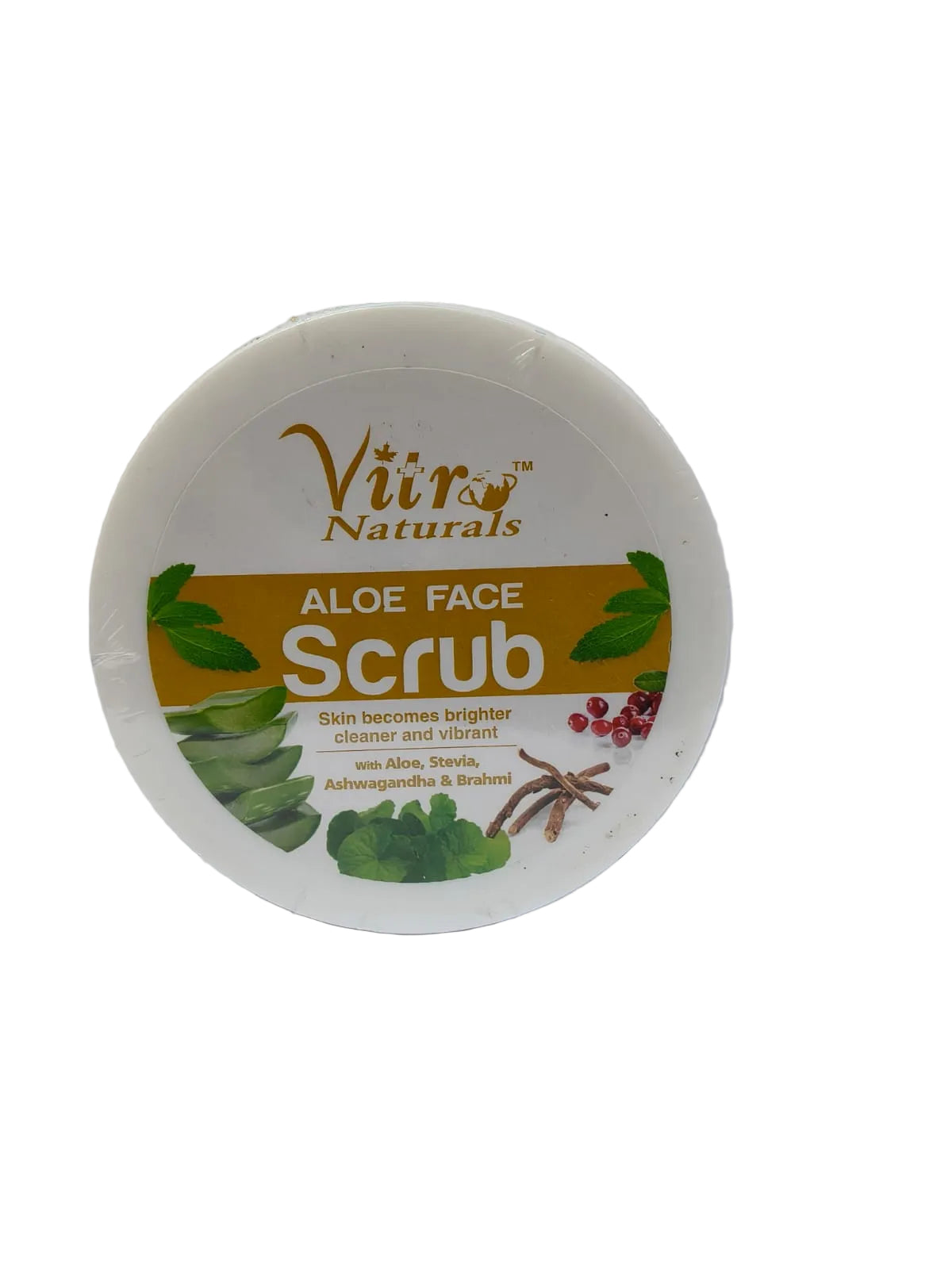 Vitro aloe face scrub - 100gm - ECOBASKETINDIA