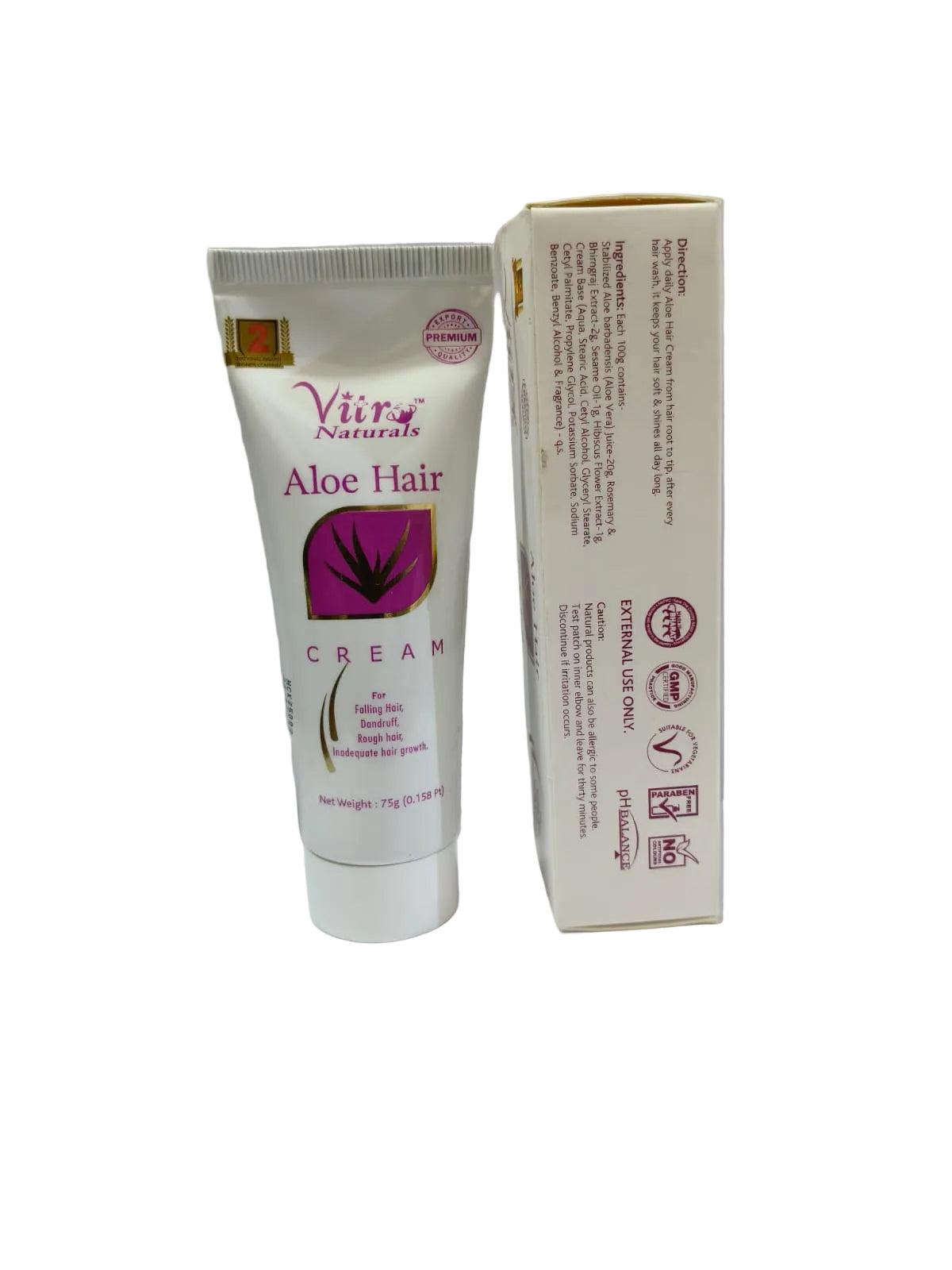 Vitro natural aloe hair cream 75gm - ECOBASKETINDIA
