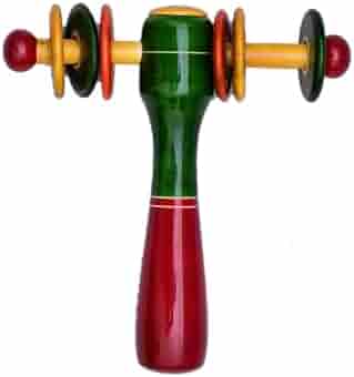 Wooden 6 Bell Rattler - ECOBASKETINDIA