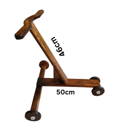 Wooden Baby Walker (3 legs) - ECOBASKETINDIA