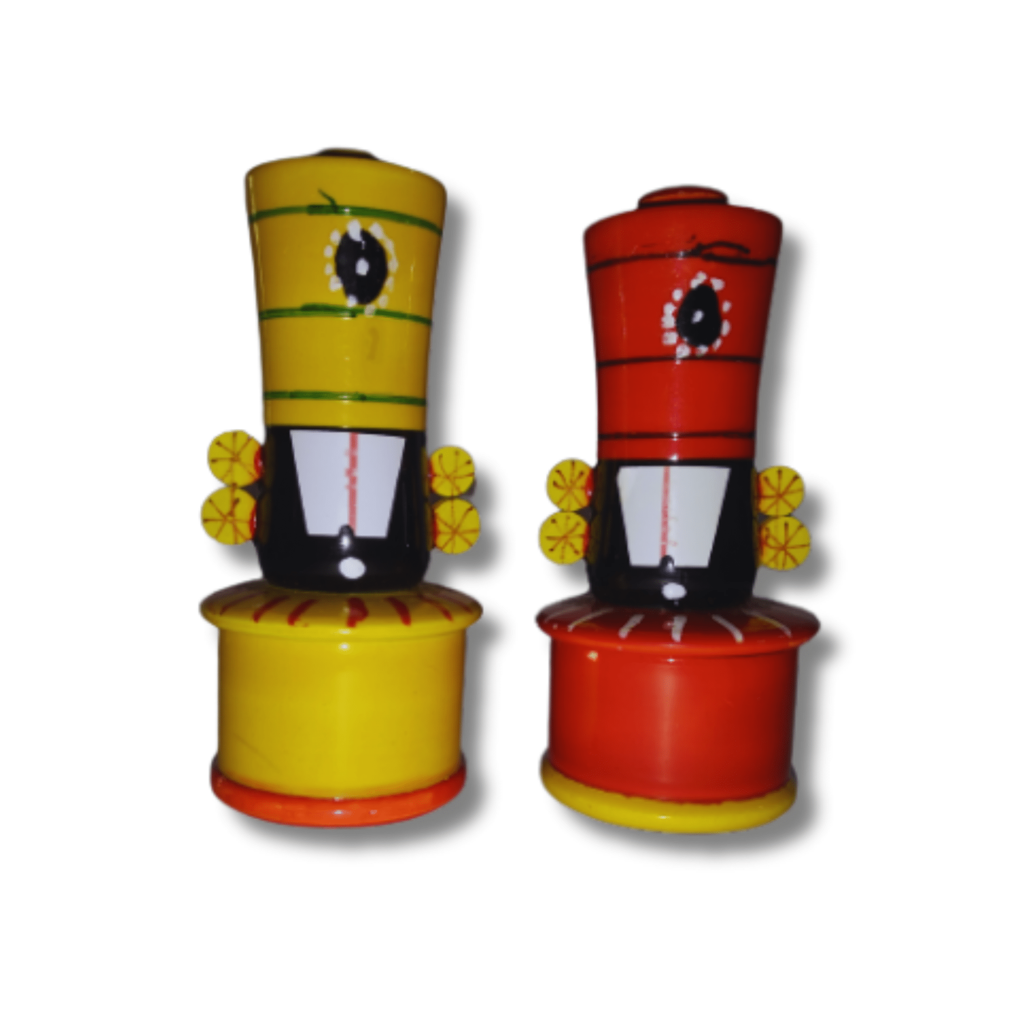 WOODEN BALAJI KUMKUM BOX PAIR -SMALL