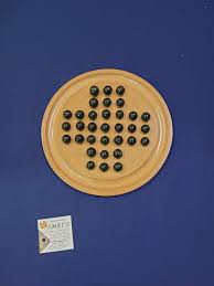 Wooden Brainvita Board Game - ECOBASKETINDIA