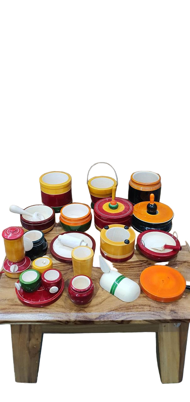 WOODEN COOKING SET / KITCHEN SET - ECOBASKETINDIA