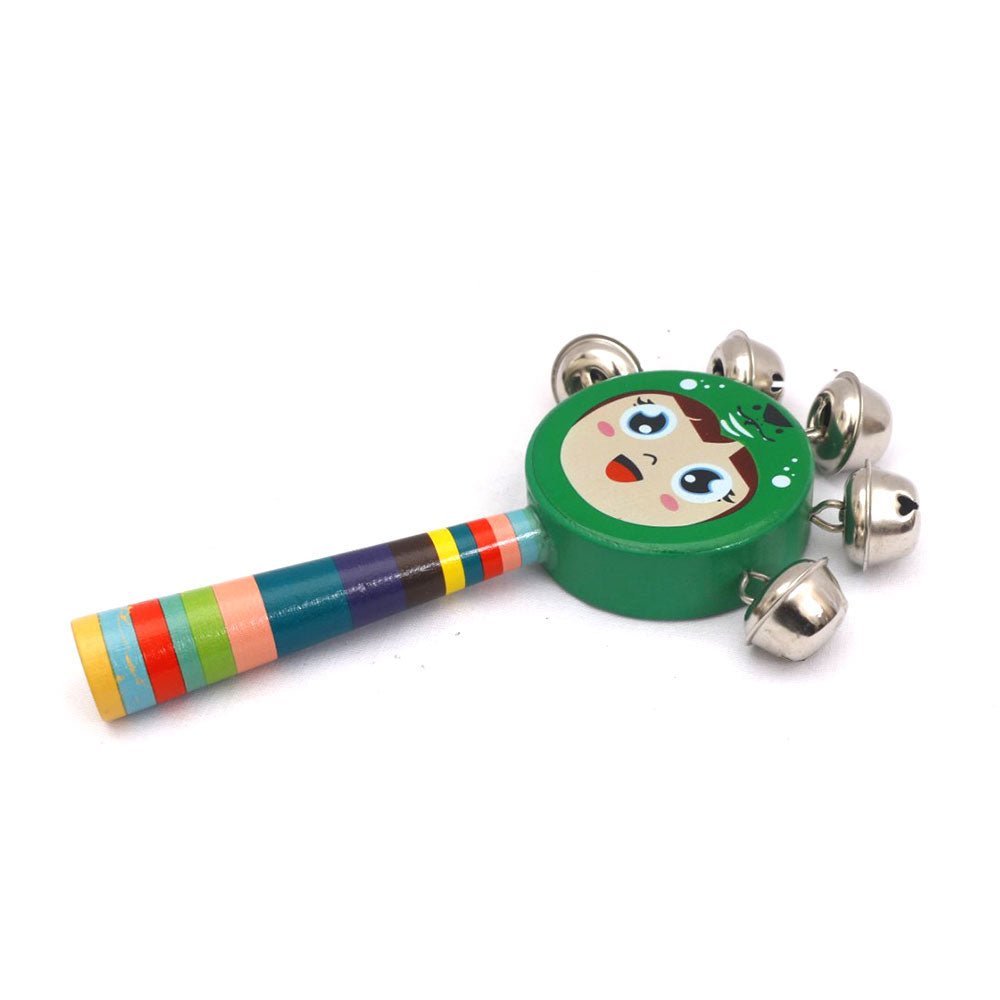 WOODEN FACE BELL RATTLER - ECOBASKETINDIA