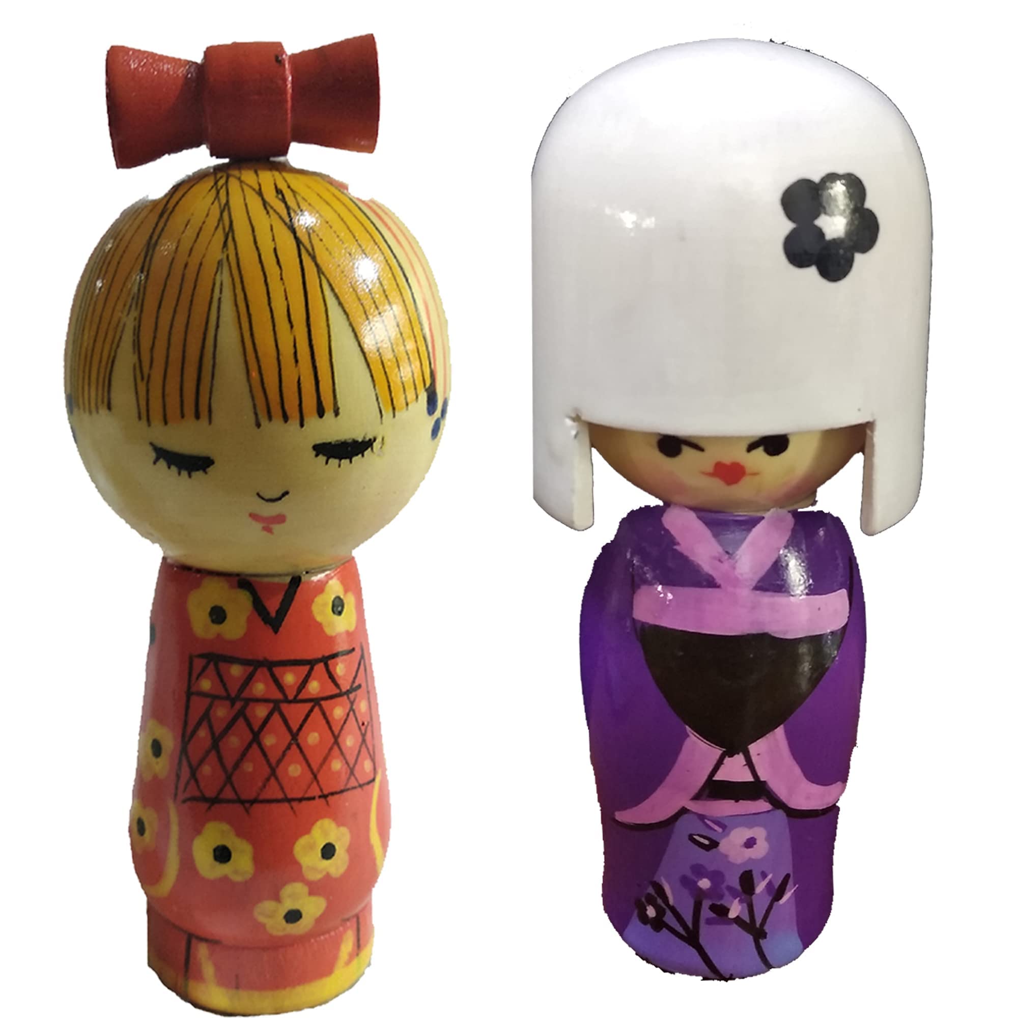 WOODEN KOKESHI JAPANESE DOLL - ECOBASKETINDIA