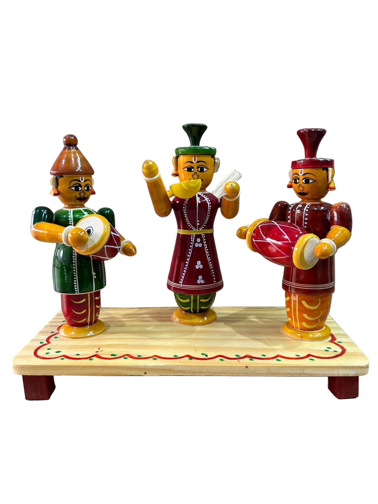 WOODEN KONDAPALLI BURRA KATHA SET / SANKRAANTHI SET - ECOBASKETINDIA