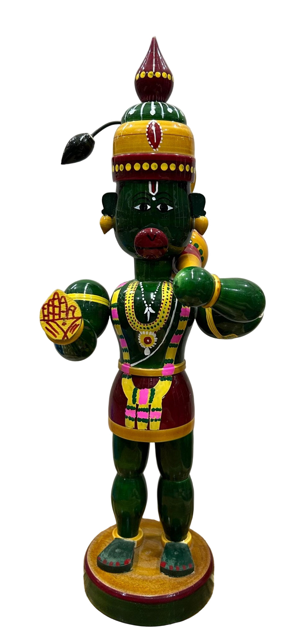 WOODEN KONDAPALLY HANUMAN - ECOBASKETINDIA