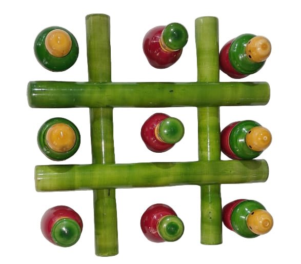 Wooden Tic Tac Toe game - ECOBASKETINDIA
