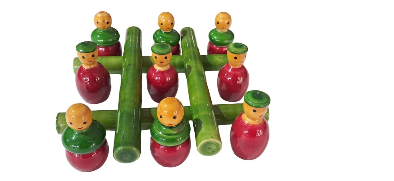 Wooden Tic Tac Toe game - ECOBASKETINDIA