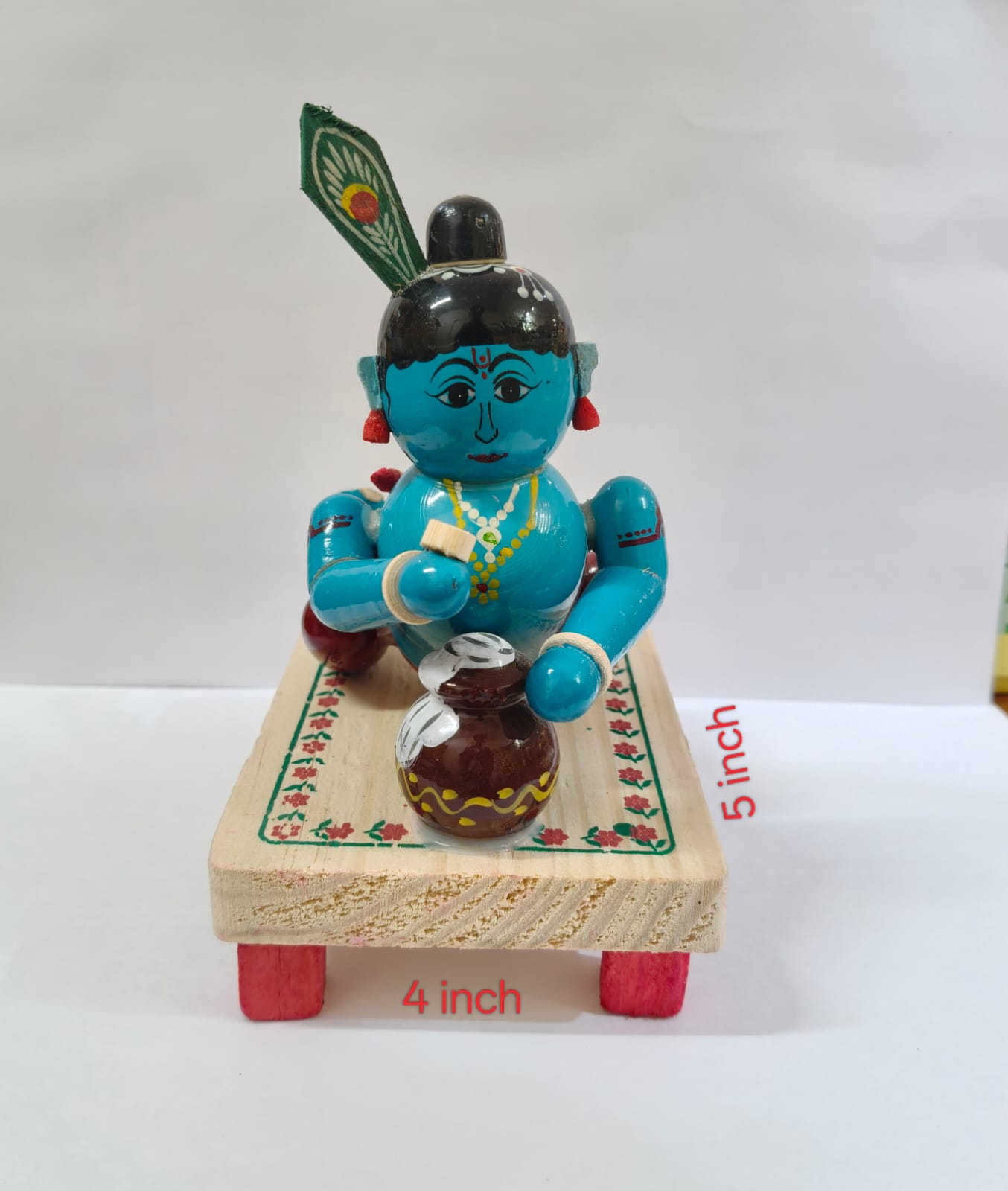 Wooden Venna Krishna - ECOBASKETINDIA