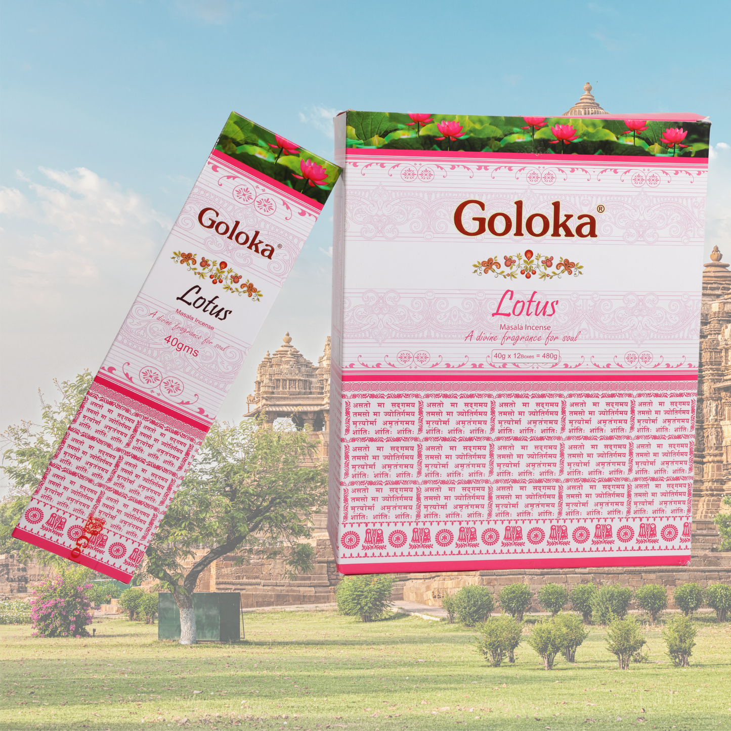 Goloka Lotus Incense Sticks - 1 Set