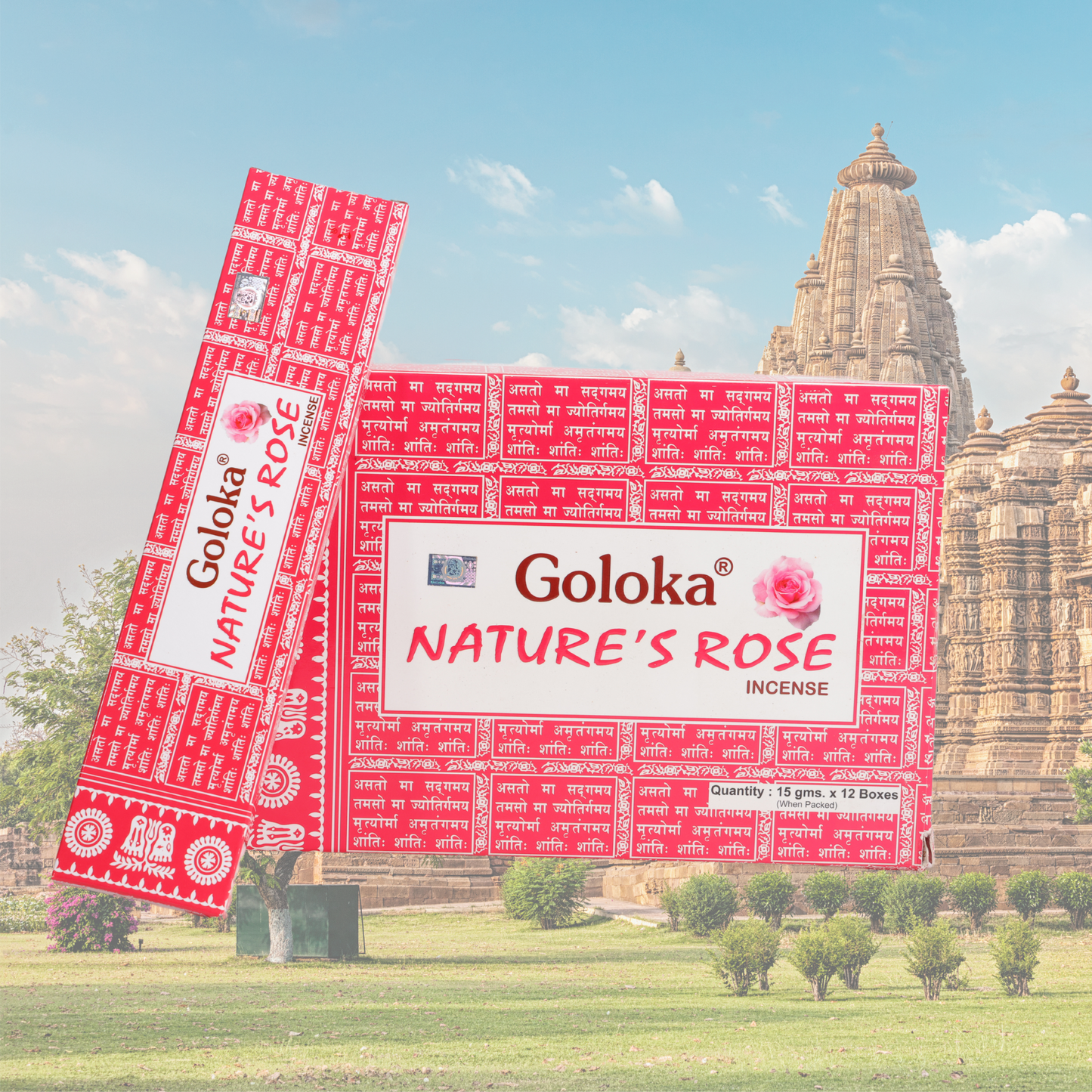 Goloka Nature's Rose Incense Sticks - 1 Set