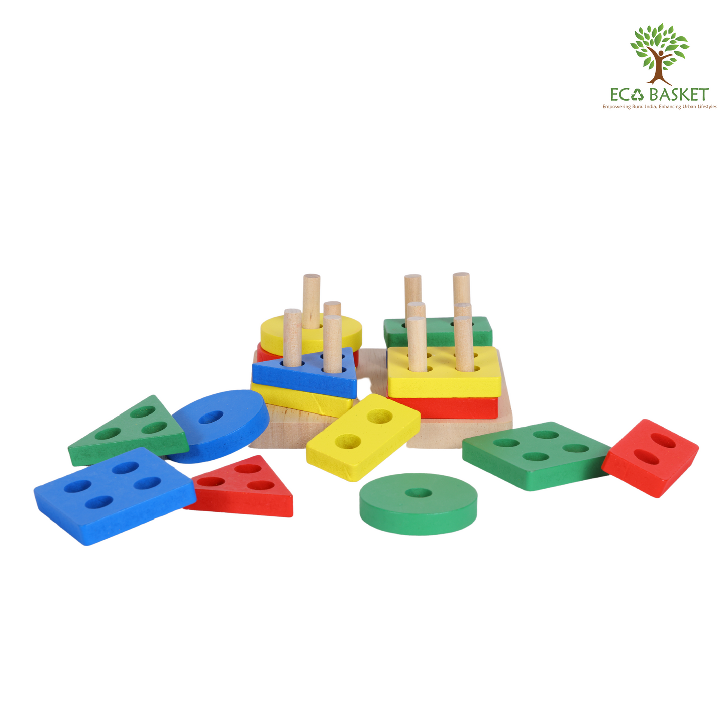Wooden Shapes Box Square