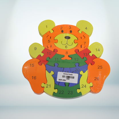 Wooden Animal Puzzle Bear