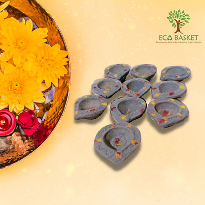 Eco Friendly Diya without Wax - 10 Pcs Pack