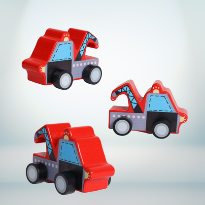 Wooden Crane - Red, Set of 1