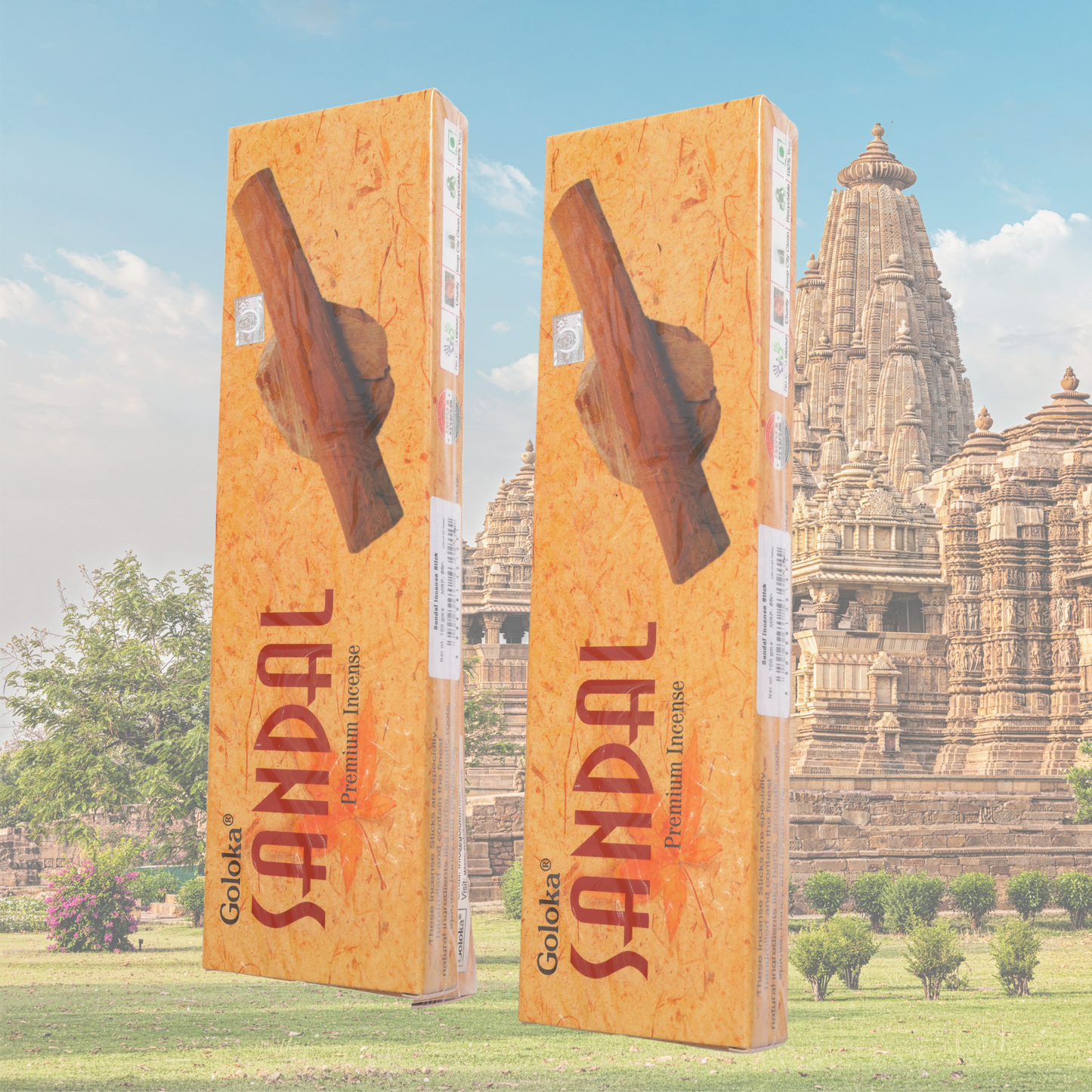 Goloka Sandal Incense Sticks - 100 Gm Each Box