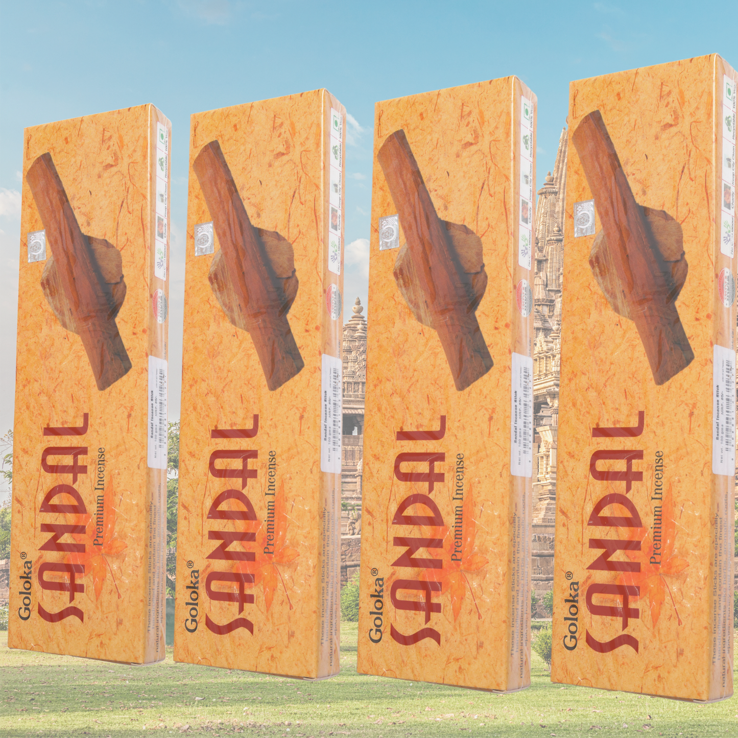 Goloka Sandal Incense Sticks - 100 Gm Each Box