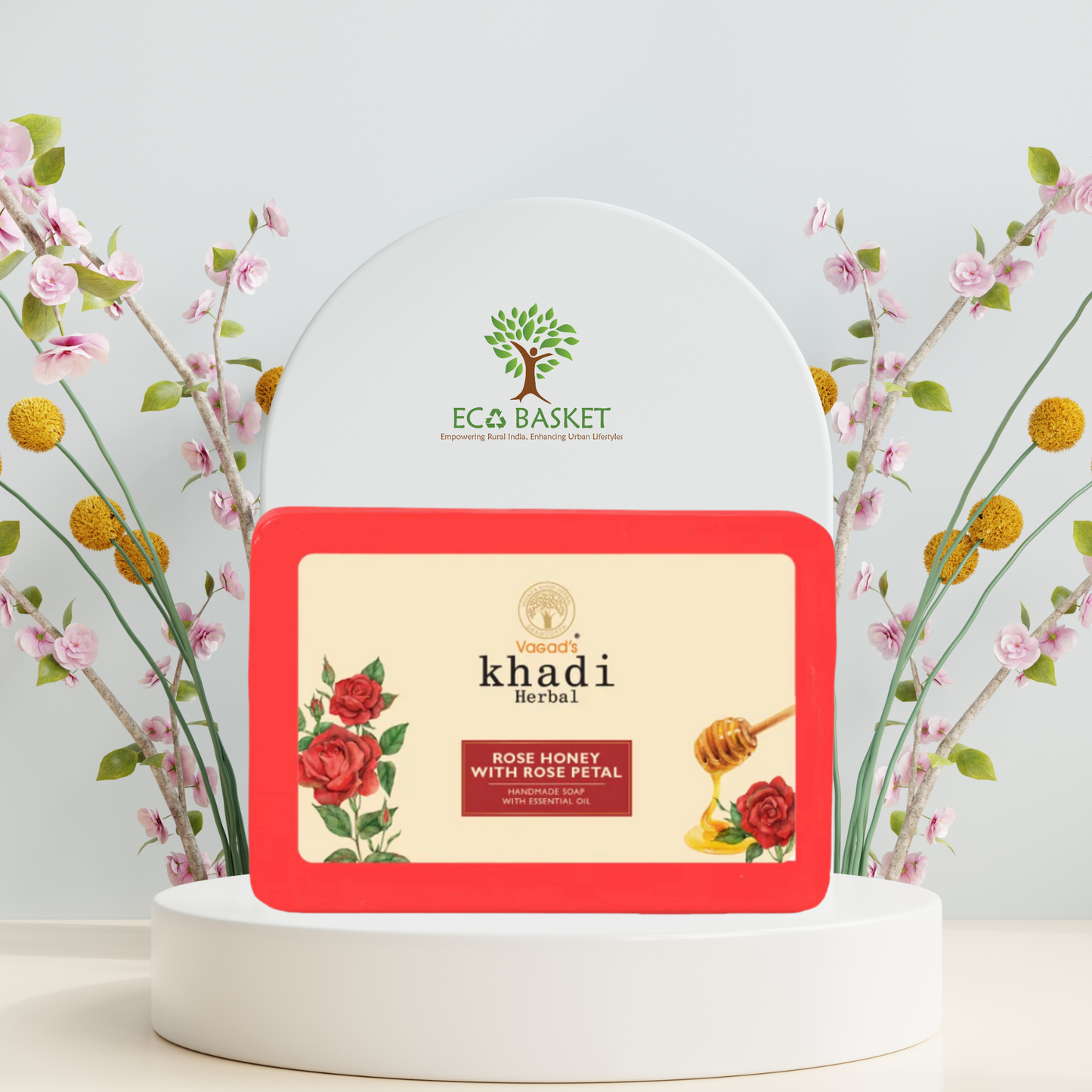 Herbal Rose Honey With Rose Petal Hand Made Soap