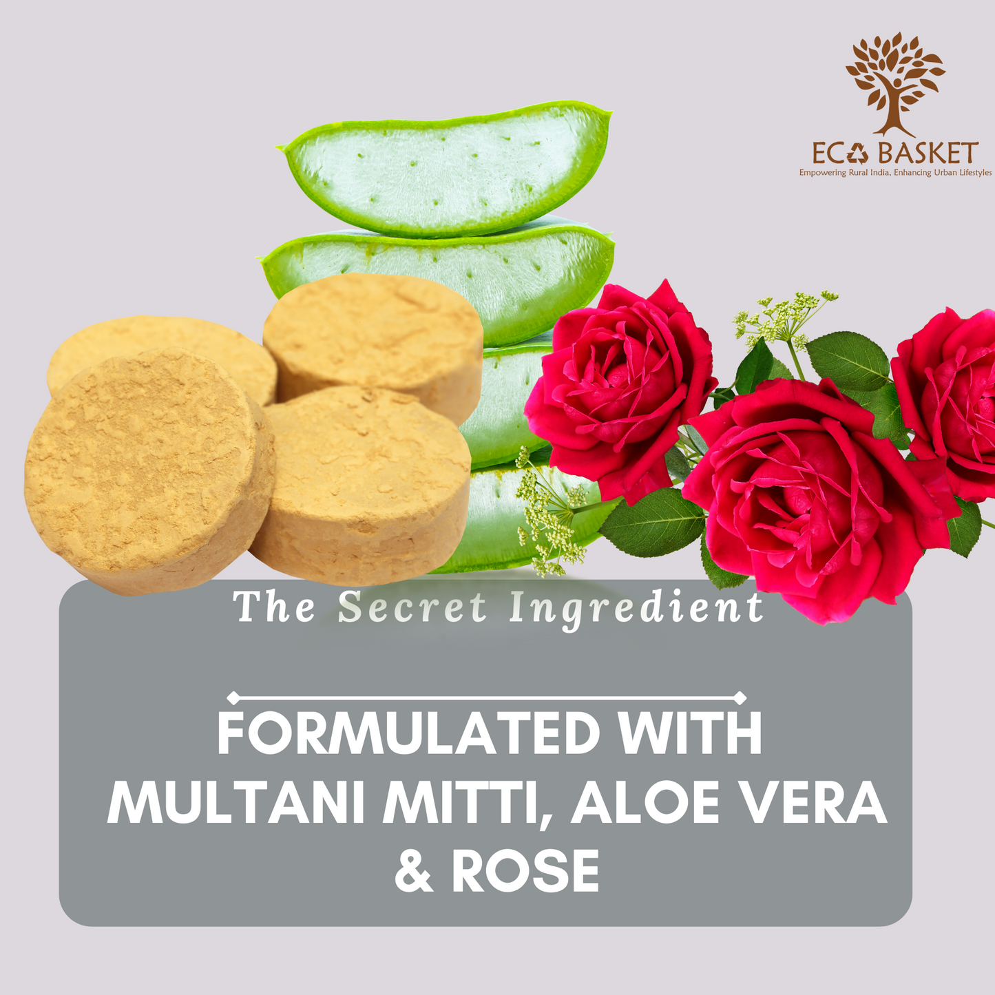 Herbal Multani and Rose Soap