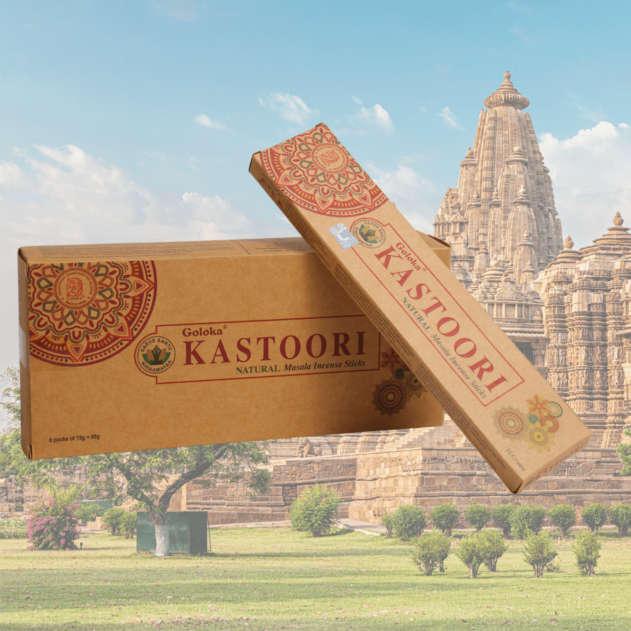 Goloka Kastoori Incense Sticks - ECOBASKETINDIA