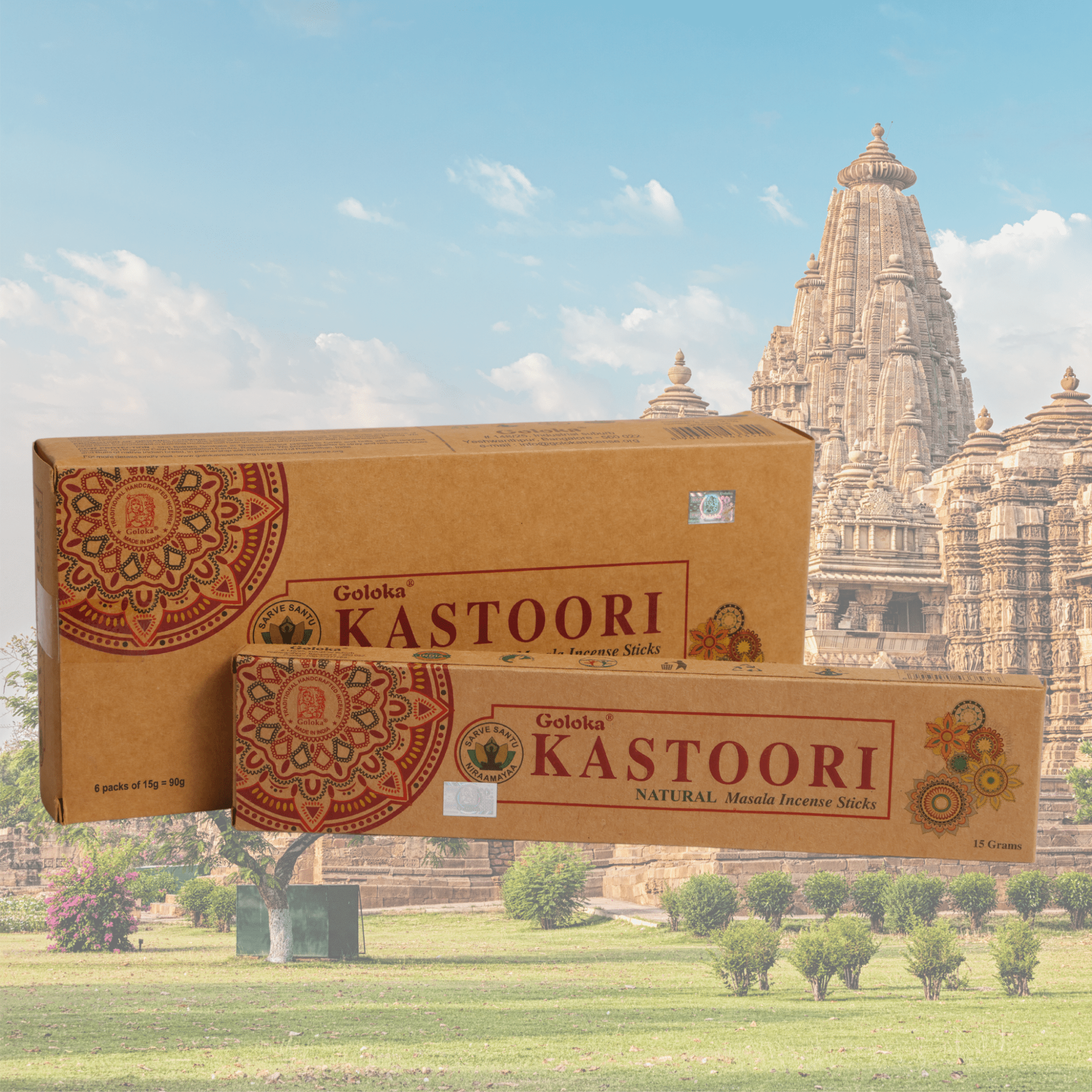 Goloka Kastoori Incense Sticks - ECOBASKETINDIA