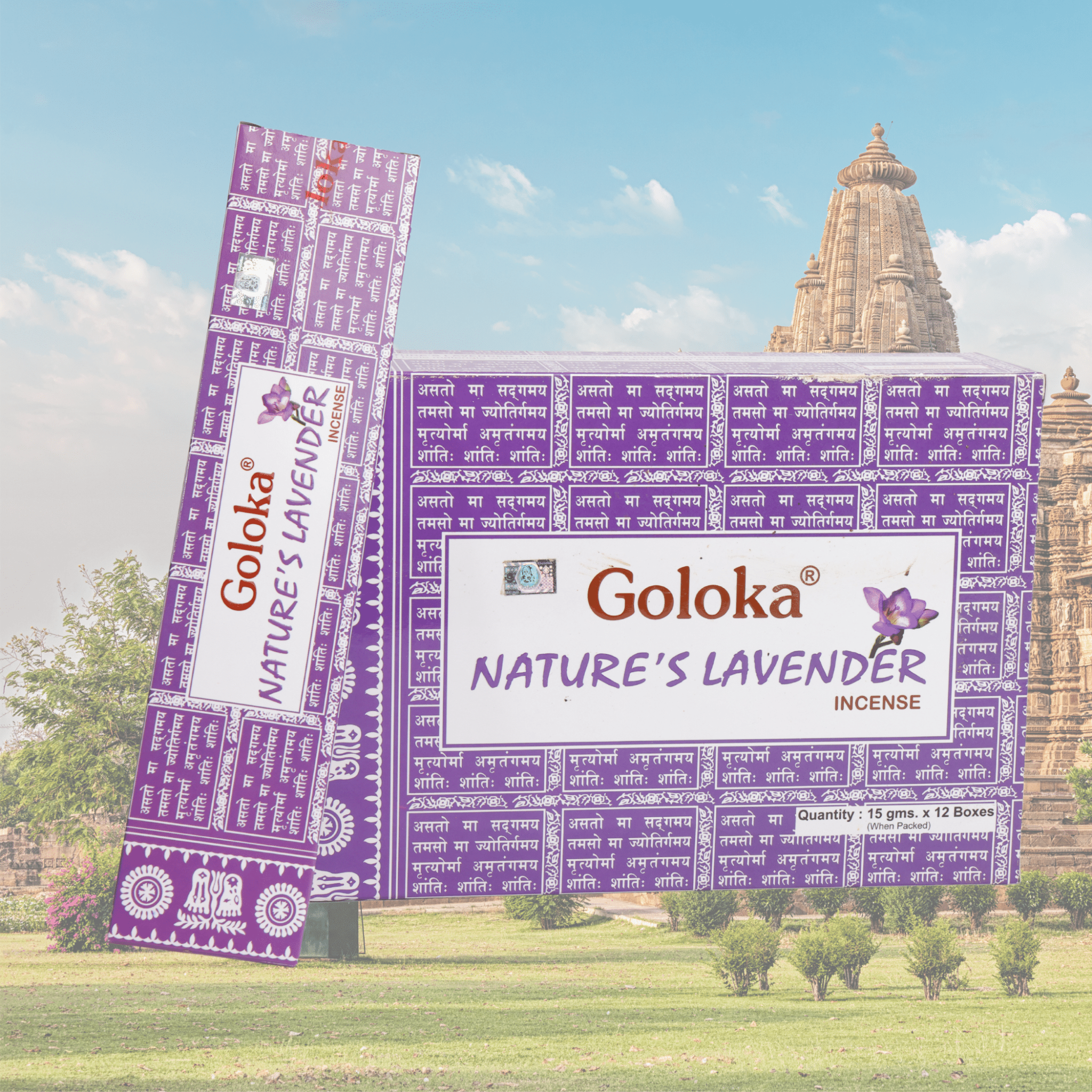 Goloka Nature's Lavender Incense Sticks - 1 Set - ECOBASKETINDIA