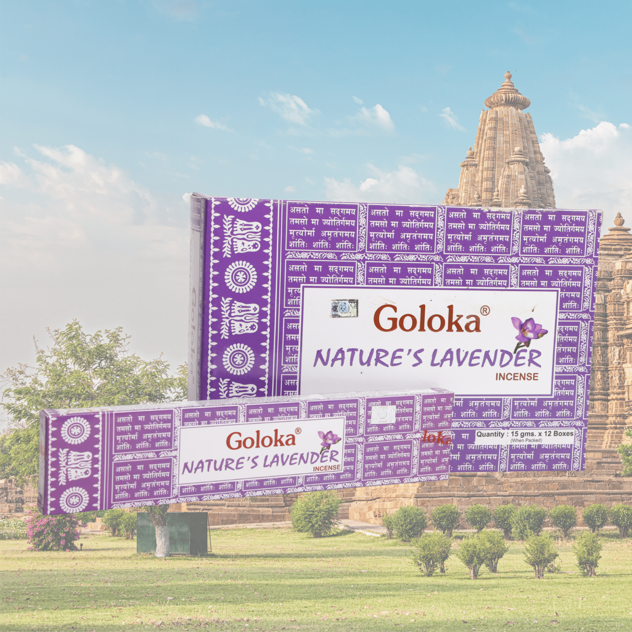 Goloka Nature's Lavender Incense Sticks - 1 Set - ECOBASKETINDIA