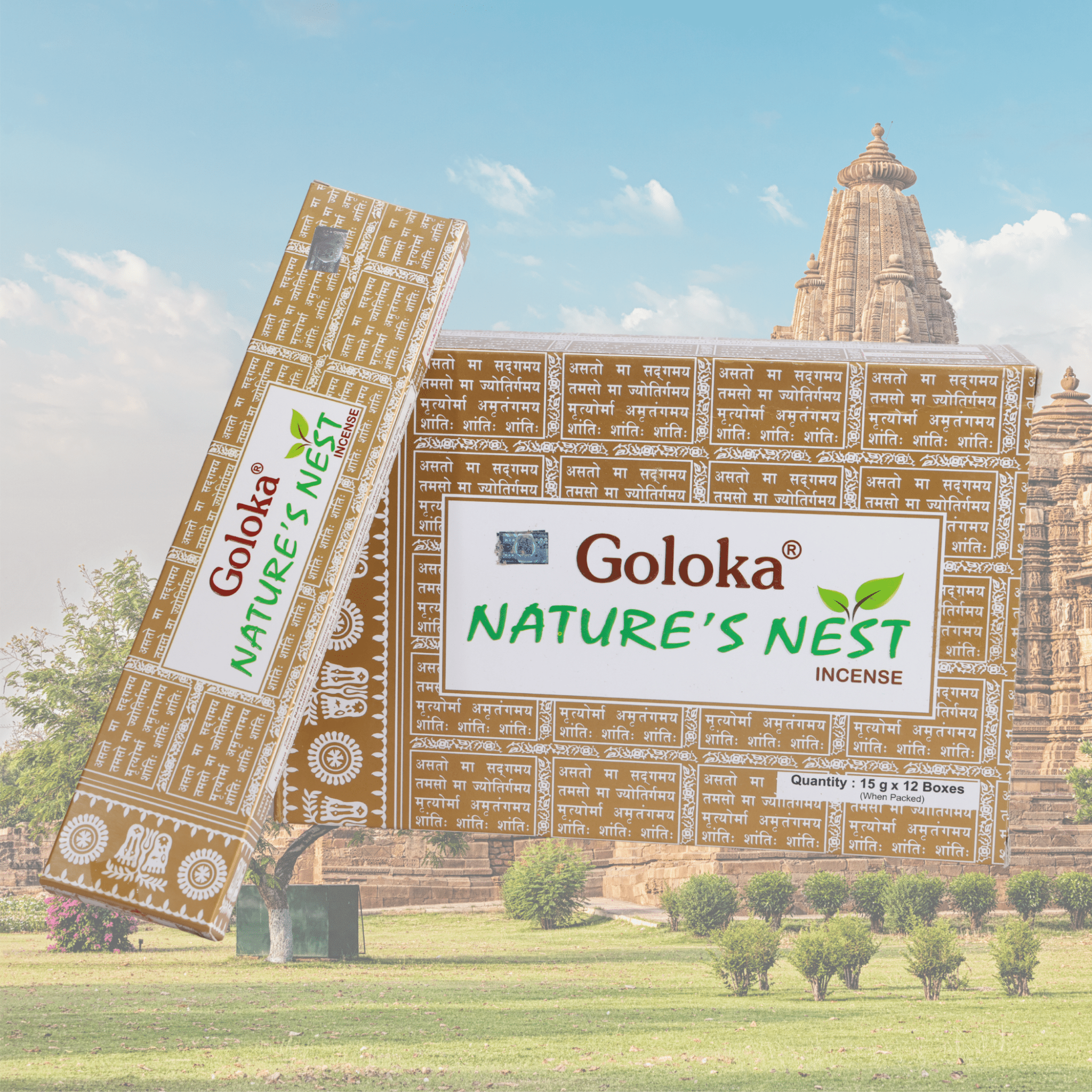 Goloka Nature's Nest Incense Sticks - 1 Set - ECOBASKETINDIA