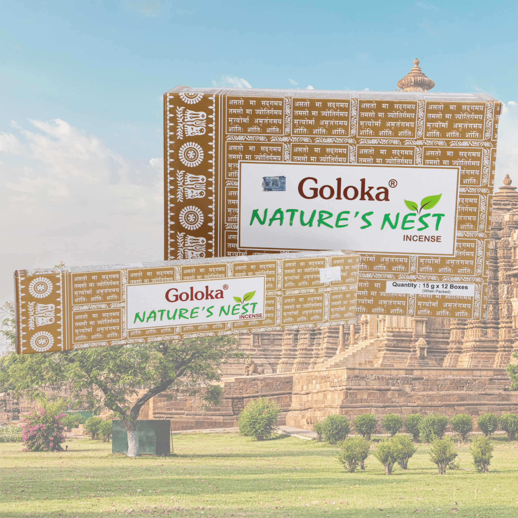 Goloka Nature's Nest Incense Sticks - 1 Set - ECOBASKETINDIA