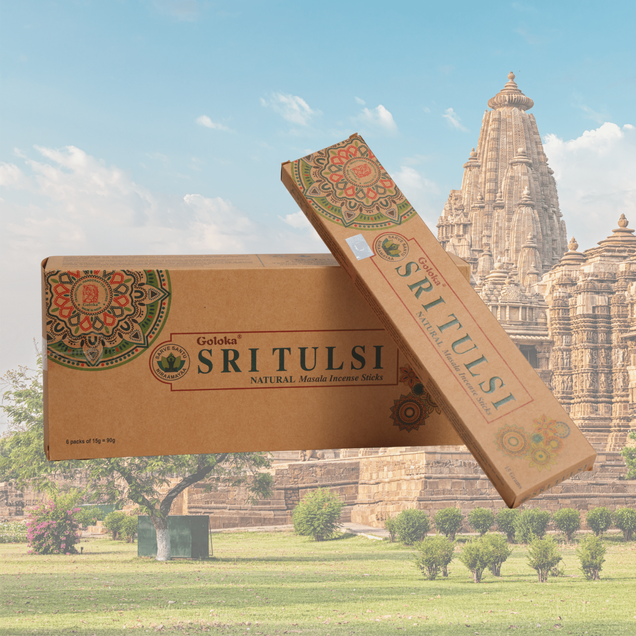 Goloka Sri Tulsi Incense Sticks - ECOBASKETINDIA