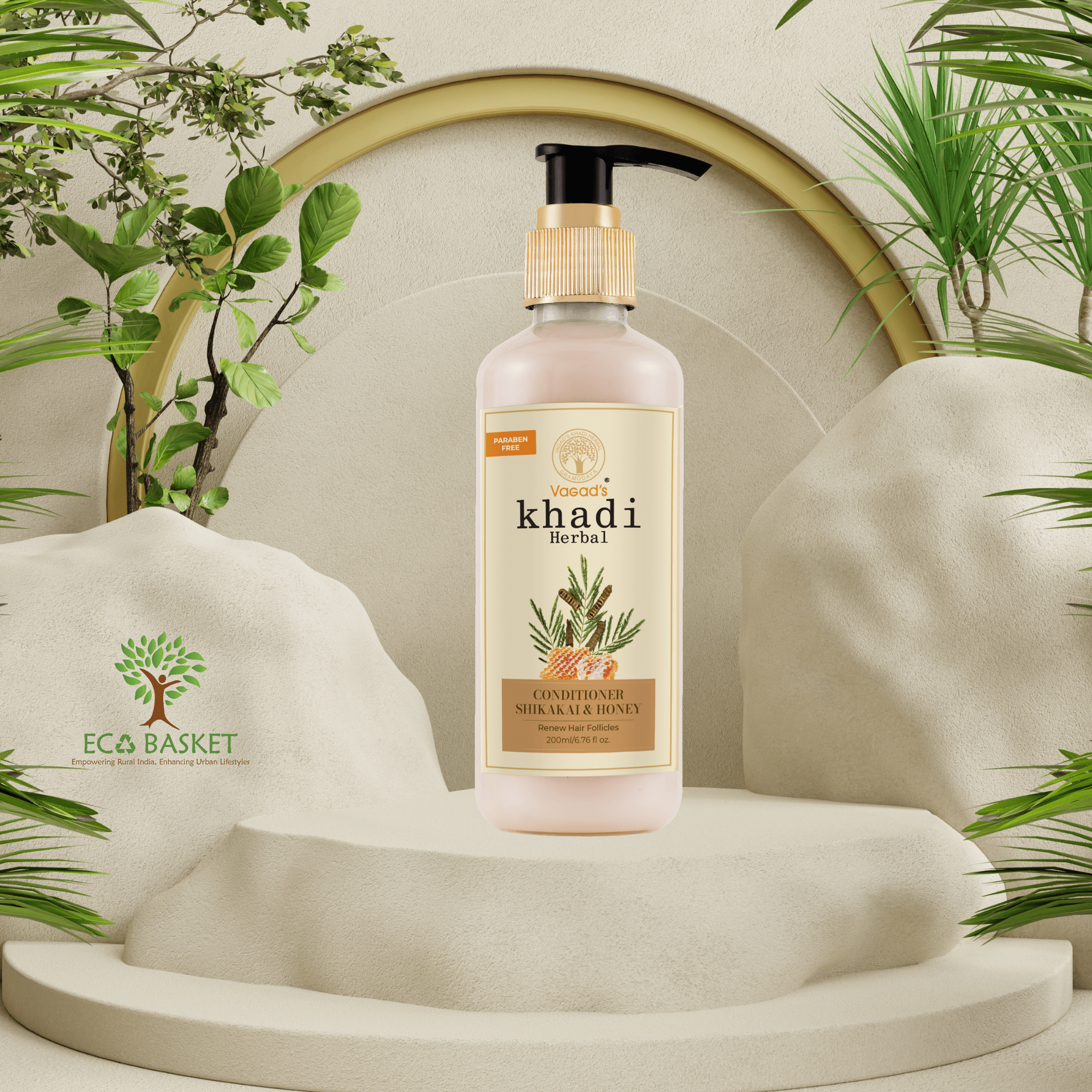 Natural Shikakai & Honey Conditioner 200 ml - ECOBASKETINDIA