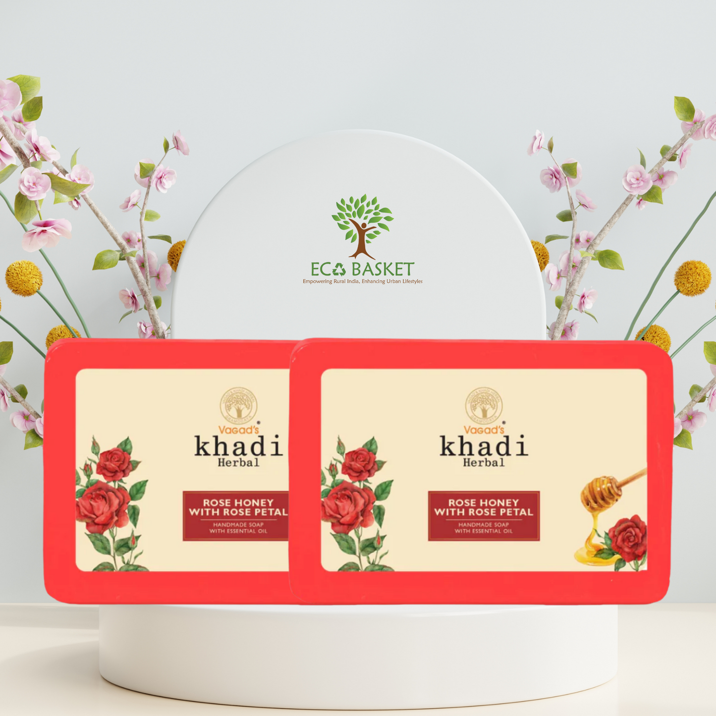 Herbal Rose Honey With Rose Petal Hand Made Soap