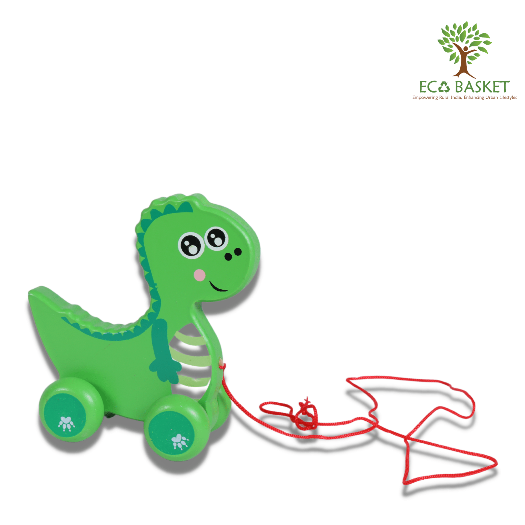 Wooden Alligator Pull Toy - ECOBASKETINDIA