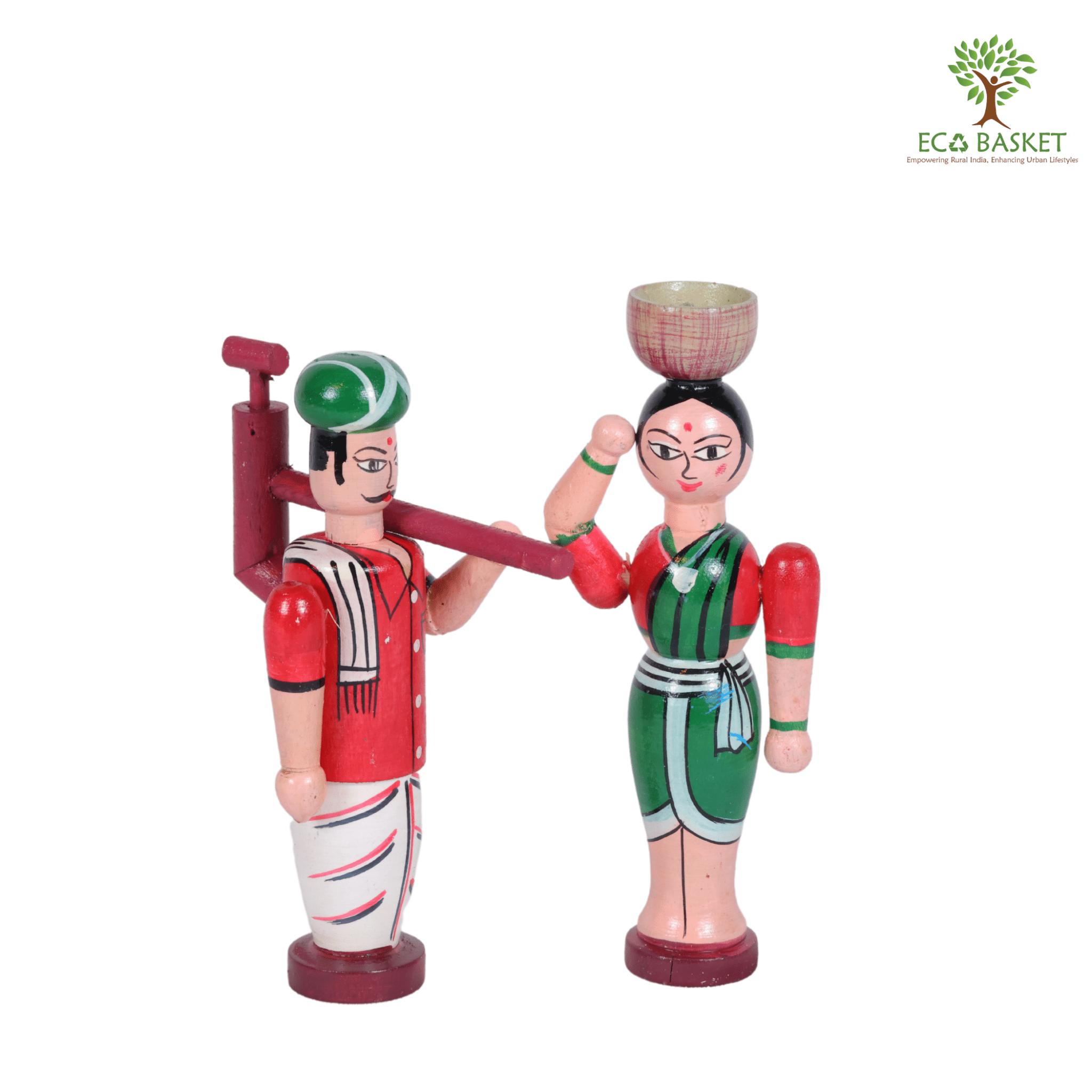 Wooden Farmer Set Small - ECOBASKETINDIA