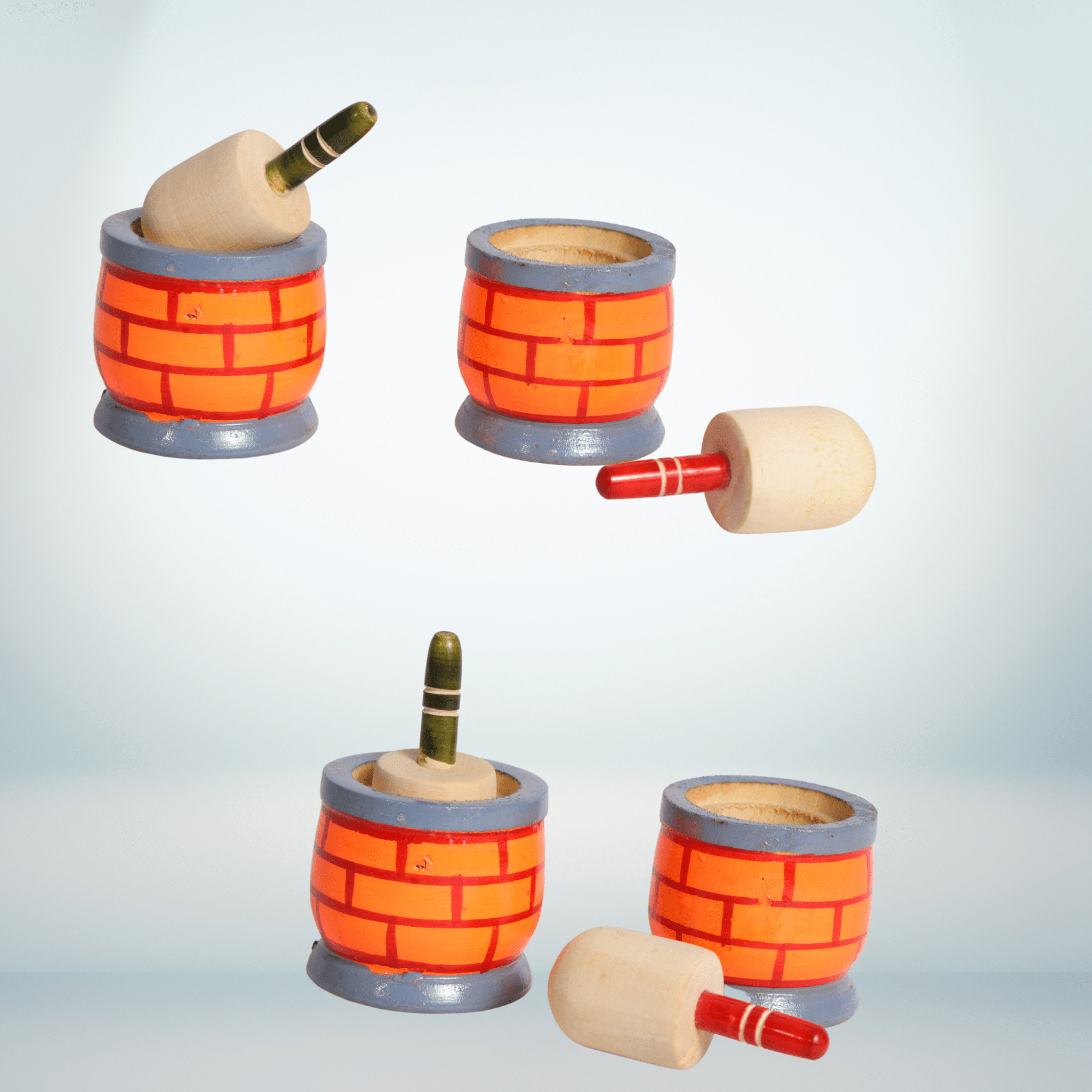 Wooden Grinder Set of 2