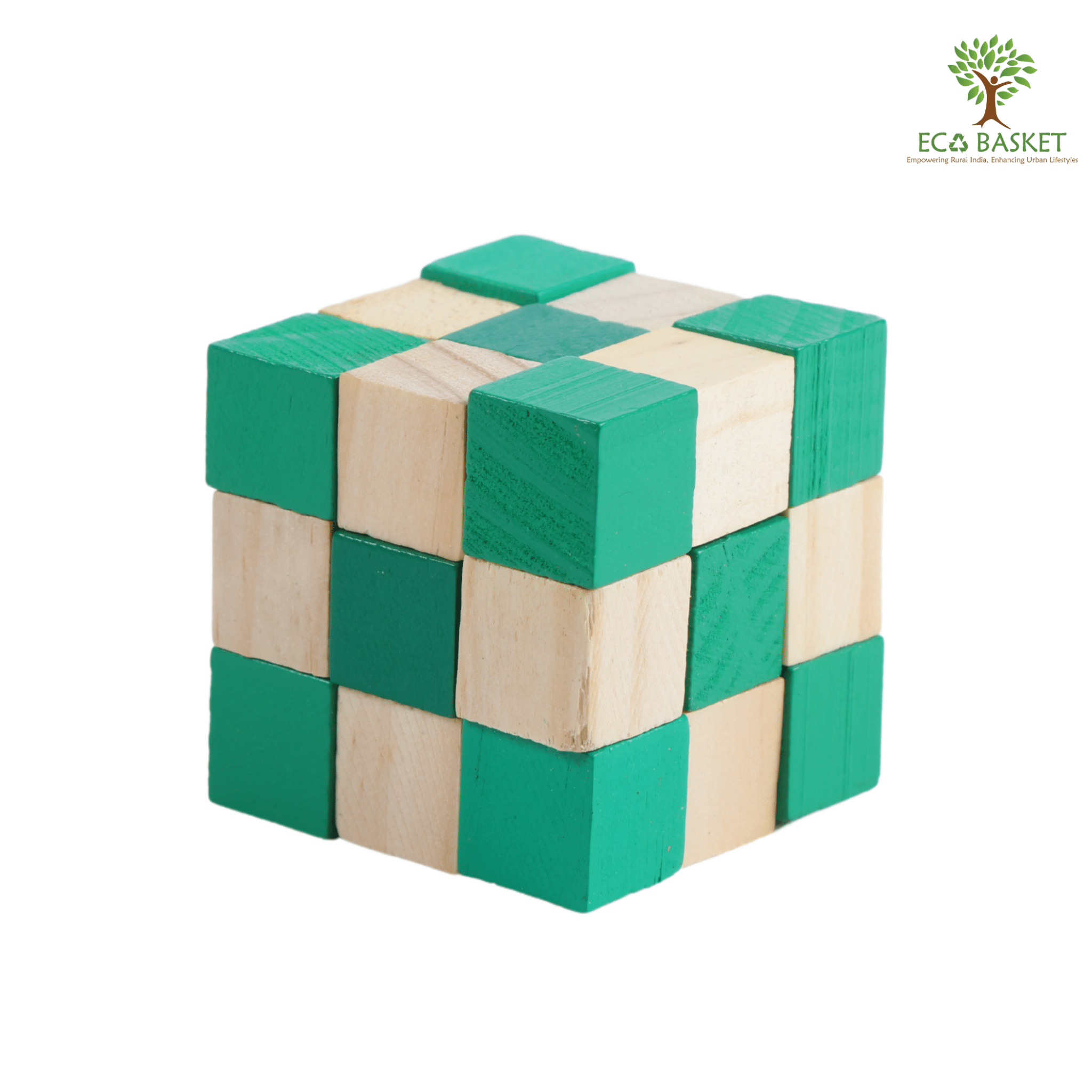 Wooden SNAKE Cube - ECOBASKETINDIA