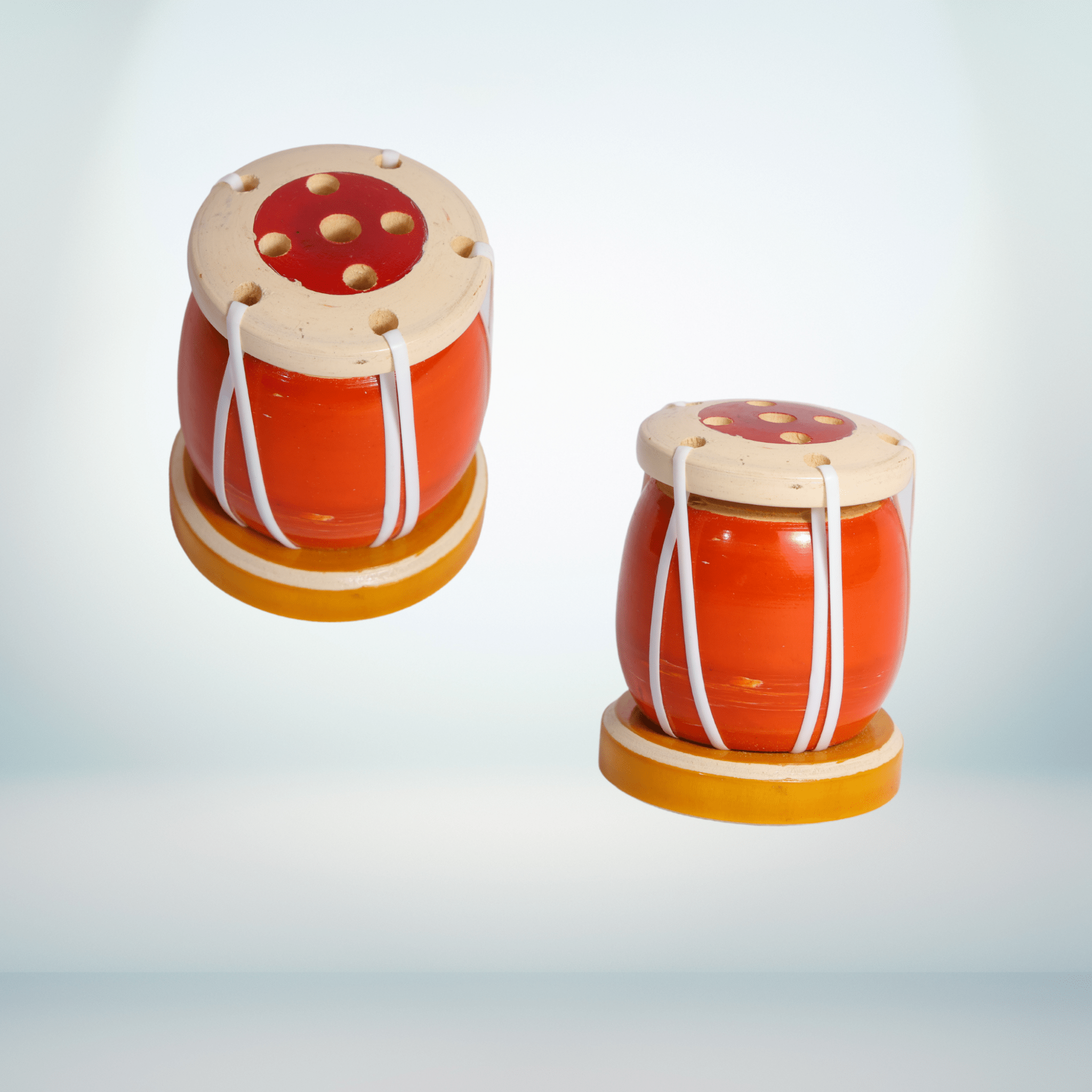 Wooden Tabala Set of 2 - ECOBASKETINDIA